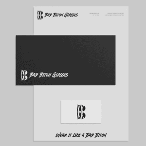 Branding Mockup für Bad Bitch Glasses