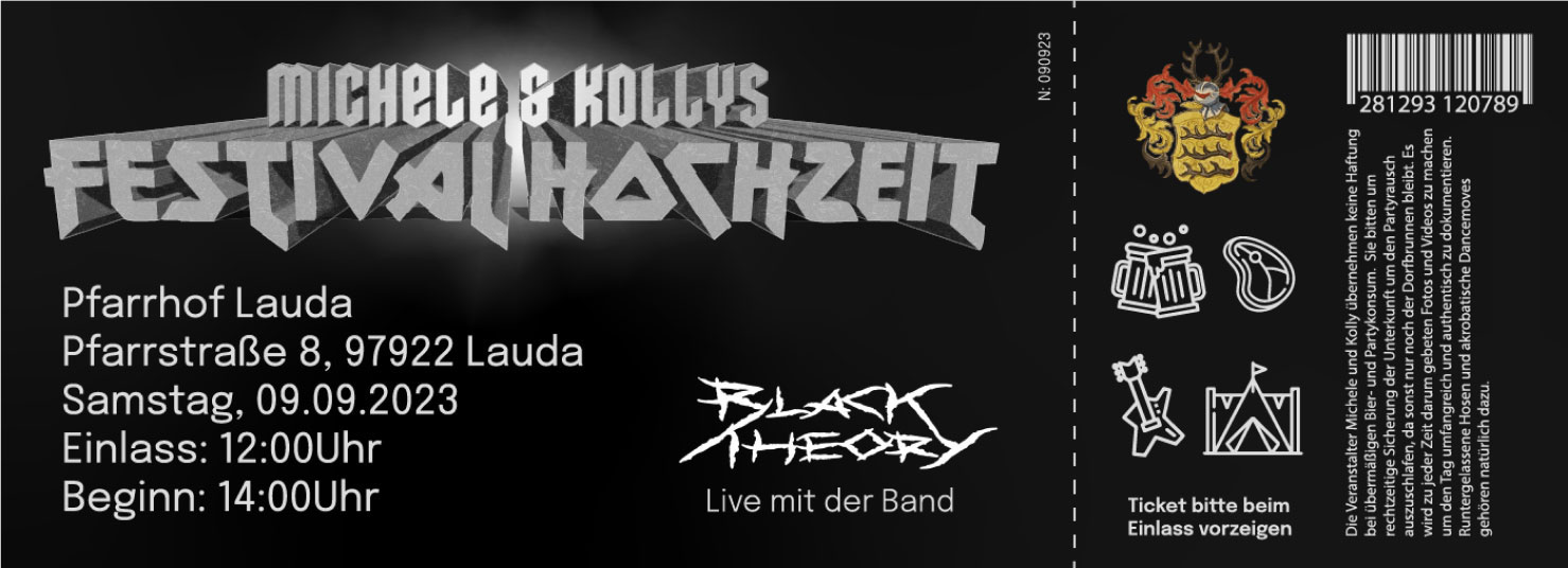 Eventdesign Festival Hochzeit – Ticket