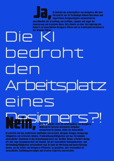 Plakatkampagne Version in blau